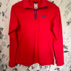Helly Hansen Pink Quarter-Zip Fleece Top with Blue Accents